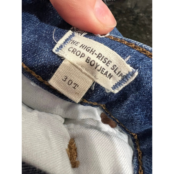 Madewell High Rise Slim Crop Boy Jean Size 30 Tall