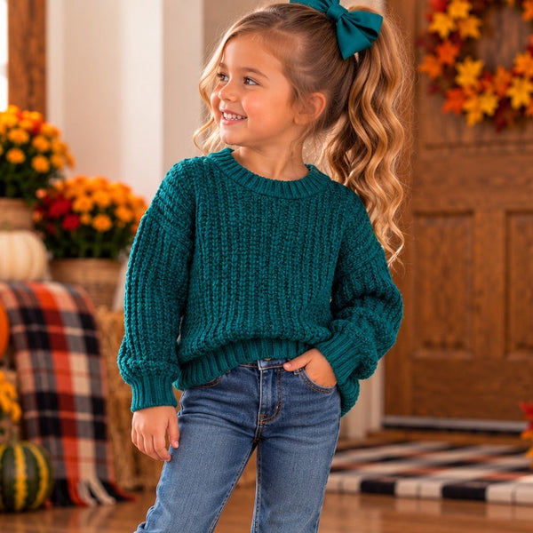 Copper Key Toddler Teal Green Sweater Size 3T