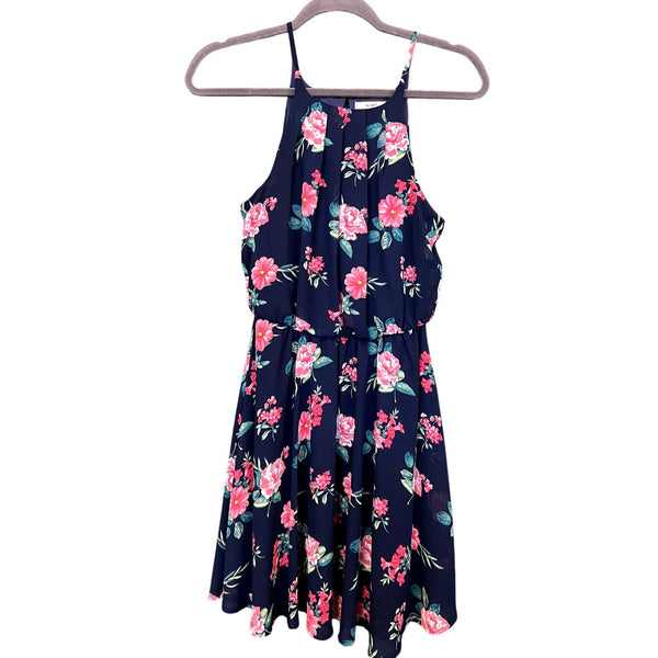 Miami Boutique Navy Blue Floral Mini Dress Small
