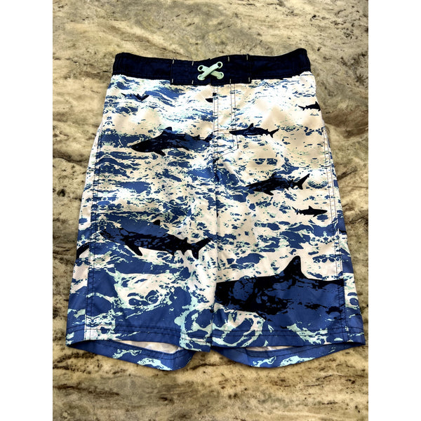 Cat & Jack Shark Swim Trunks Boys Size Large