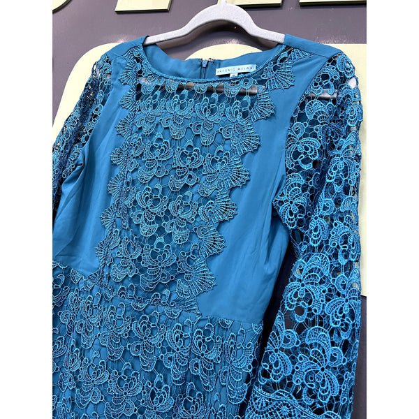 Antonio Melani Turquoise Lace Midi Dress Size 10