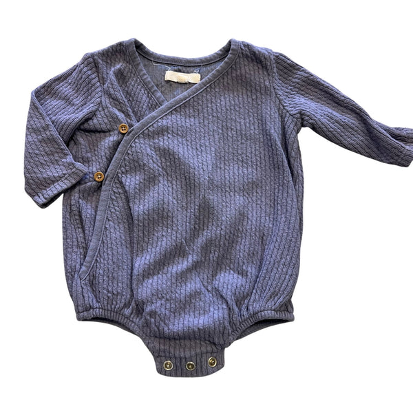 Grayson Collective Ribbed Periwinkle One Piece 0-3 Mo.