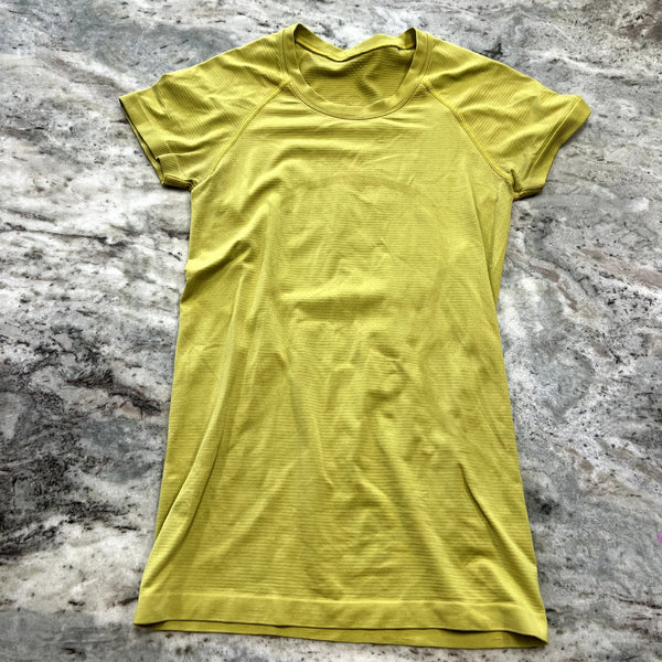 Lululemon Swiftly Tech Yellow Athletic Top Size 4