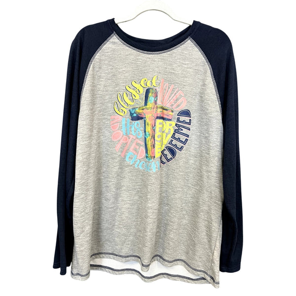 Women's Christian Cross Shirt Redeemed Adopted Size Unisex XL