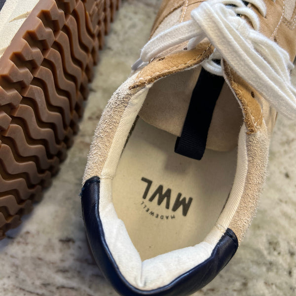 Madewell Kickoff Trainer Sneakers Color Block Tan + Navy Mens 8