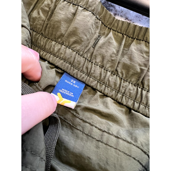 Old Navy Cargo Olive Green Parachute Pants Plus Size 2XL