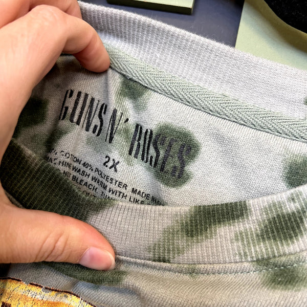 Guns N Roses Green Tie Dye Sweatshirt Size 2XL
