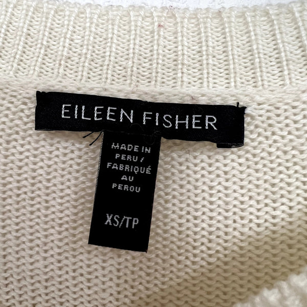 Eileen Fisher Ivory Knit Sweater Size XS