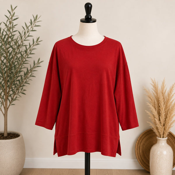Eileen Fisher Red Blouse Size Medium