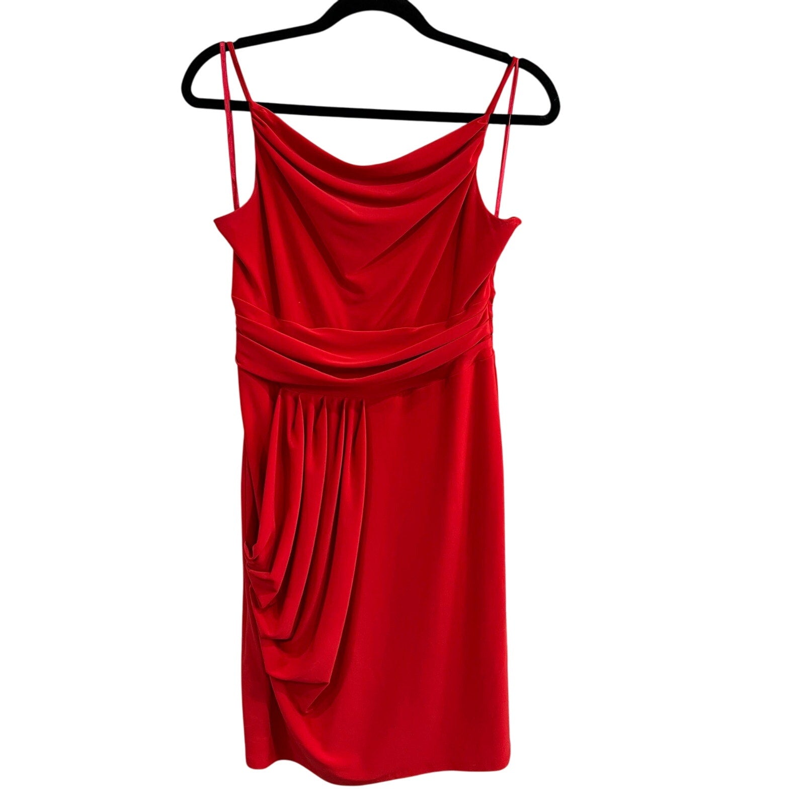 red spaghetti strap mini dress Red Mini Dress Spaghetti Strap Sweetheart Neck Fit Flare Party Night Dress