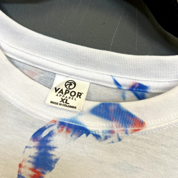 P Cheer Red + Blue Tie Dye Tee XL