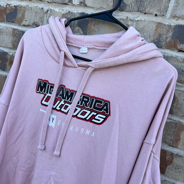 Mid American Outdoors Off Road Park Pink Cropped Hoodie XL