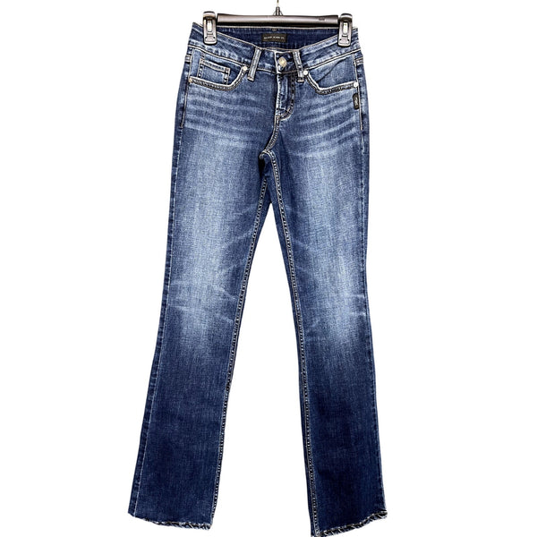 Silver Suki Dark Wash Slim Bootcut Jeans Size 25 Long
