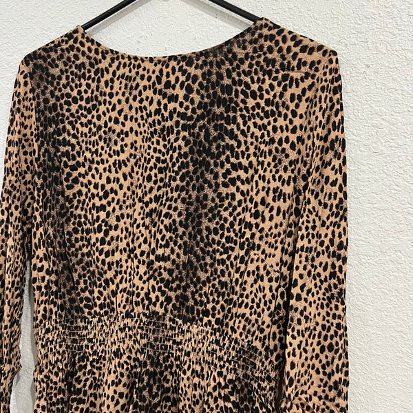 H&M Leopard Print Long Sleeve Mini Dress Size 12 – Southern Roots Boutique