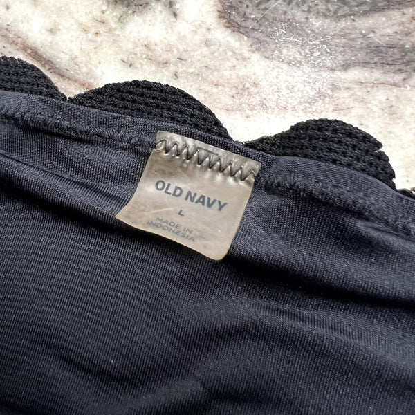 Old Navy Black Scalloped Bikini Bottoms Size Youth Large