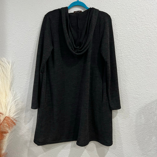 Women's Black Long Sleeve Open Front Cardigan Small