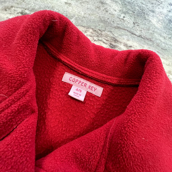 Copper Key Girls Red Ruffle Peacoat Size 4/5