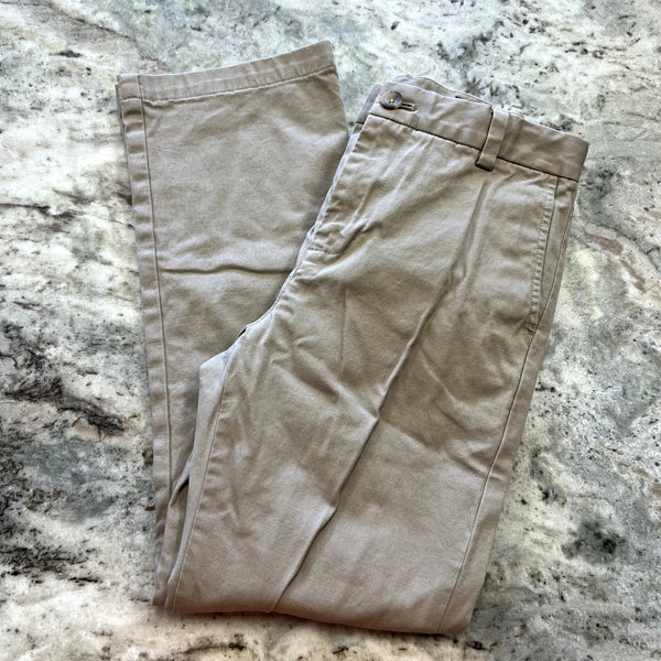 Vineyard Vines Boys Flat Front Flannel Khaki Jeans Size 12