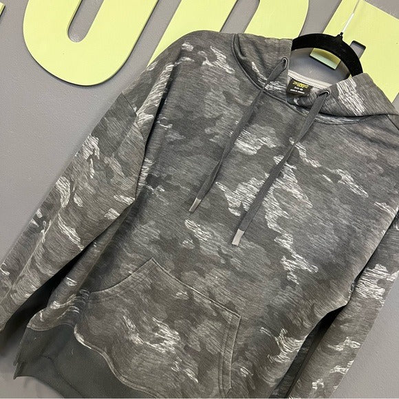 Athletic Works Gray Camo Side Slit Hoodie Size Small