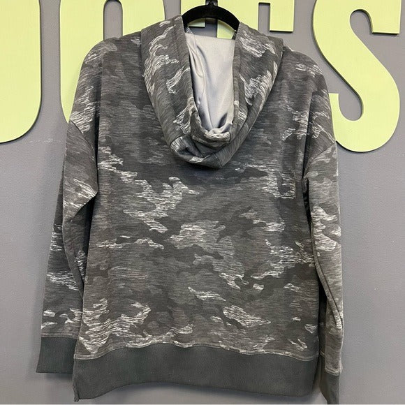 Athletic Works Gray Camo Side Slit Hoodie Size Small