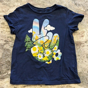 Girls Old Navy Peace Floral Graphic Tee Size Medium