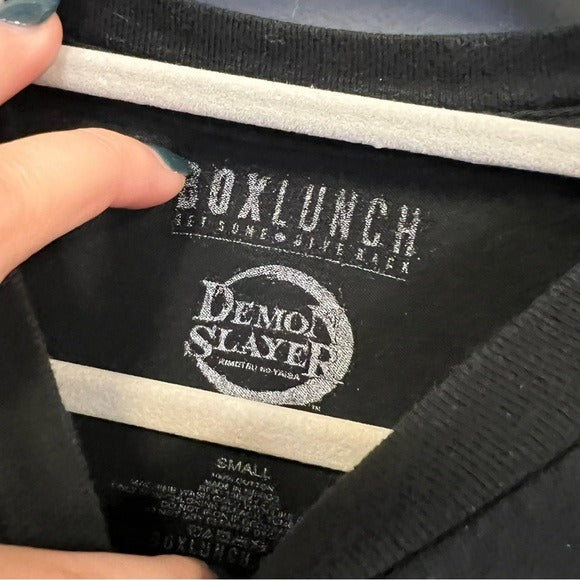 Boxlunch Demon Slayer Corps Black Long Sleeve Graphic Tee Size Small