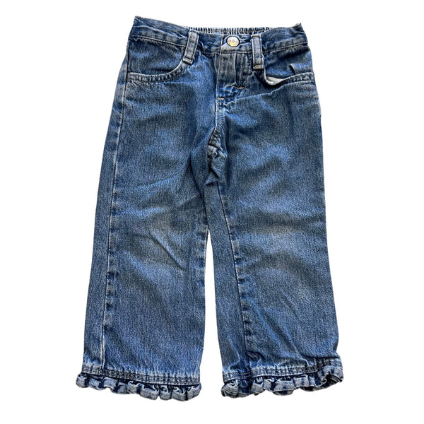 Riders Girls Ruffle Bottom Jeans Size 2T