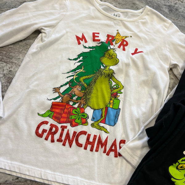 Merry Grinchmas Girls Two Piece Lounge Set Size Youth Large