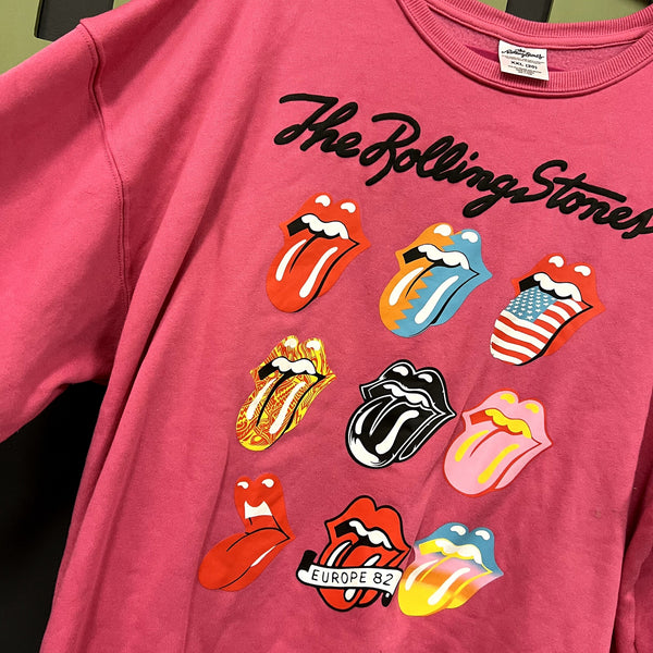 The Rolling Stones Licensed Pink Tongue Graphic Sweatshirt 2XL