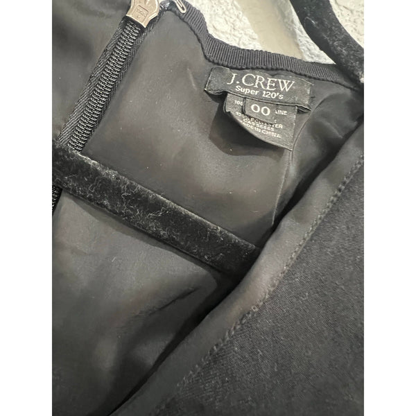 J. Crew Super 120's Black Memo Dress Size 00