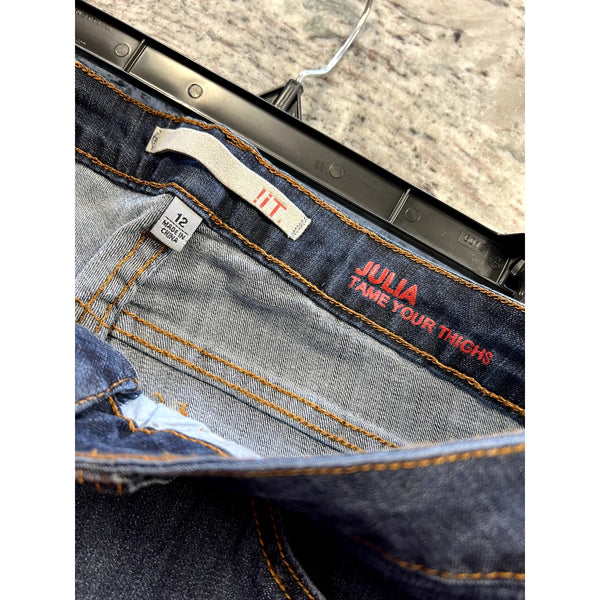 !iT Jeans Julia Tame Your Thighs Dark Wash Skinny Jeans Size 12