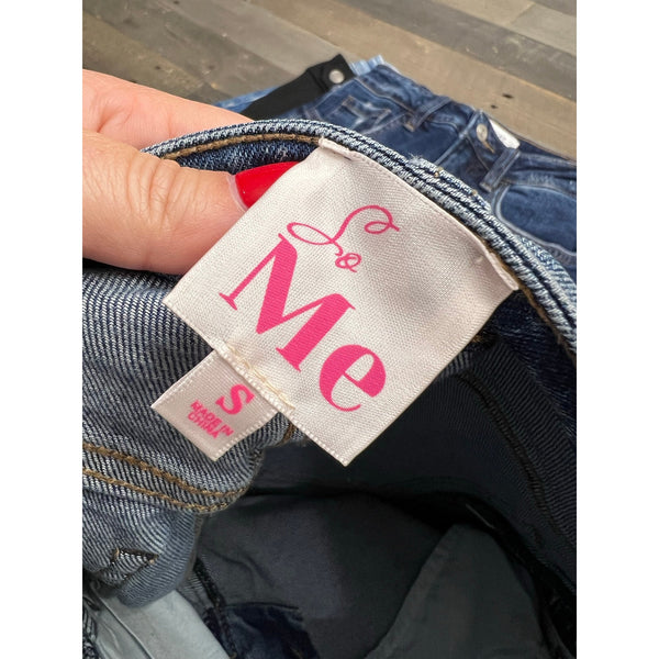 So Me Raw Hem Barrel Jeans Size Small