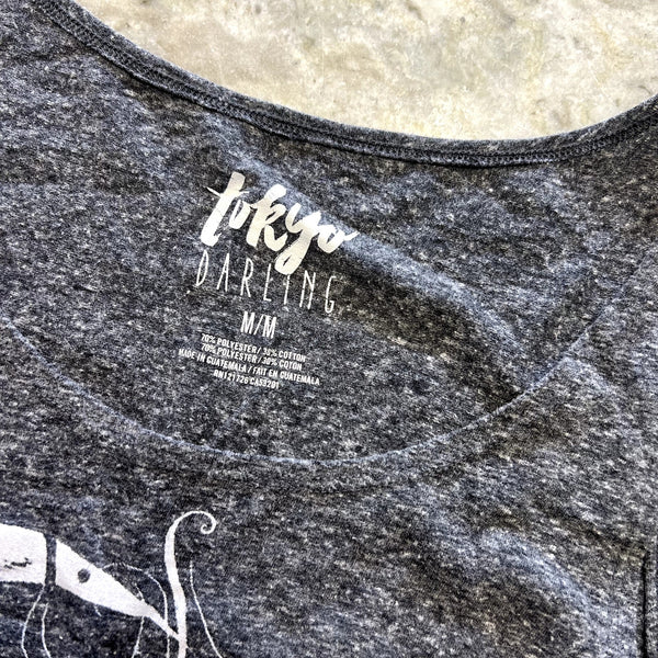 Tokyo Darling Y2K Sun + Moon Cropped Graphic Tank Medium