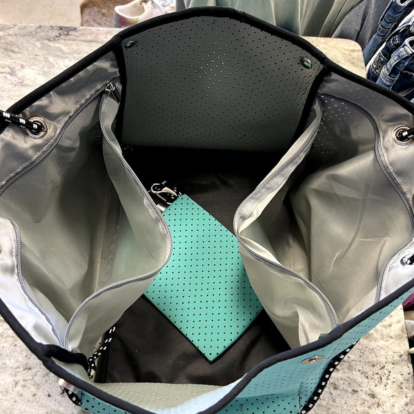 ZTA Sorority Neoprene Bucket Bag with Pouch