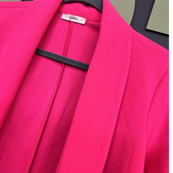 Jodifl Boutique Hot Pink Open Front Blazer Size Small