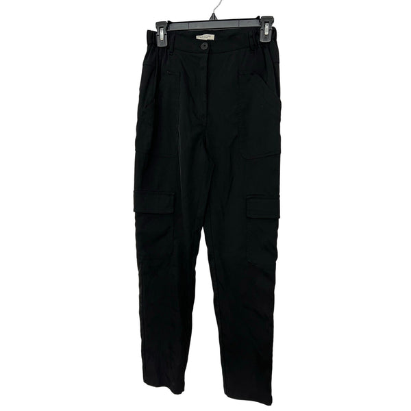 Max Studio Black Cotton Straight Leg Pants Size XS