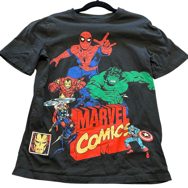 Marvel Comics Boys Black Graphic Tee 8/10