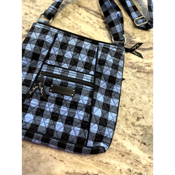 Vera Bradley Alpine Check Black + Blue Crossbody Bag