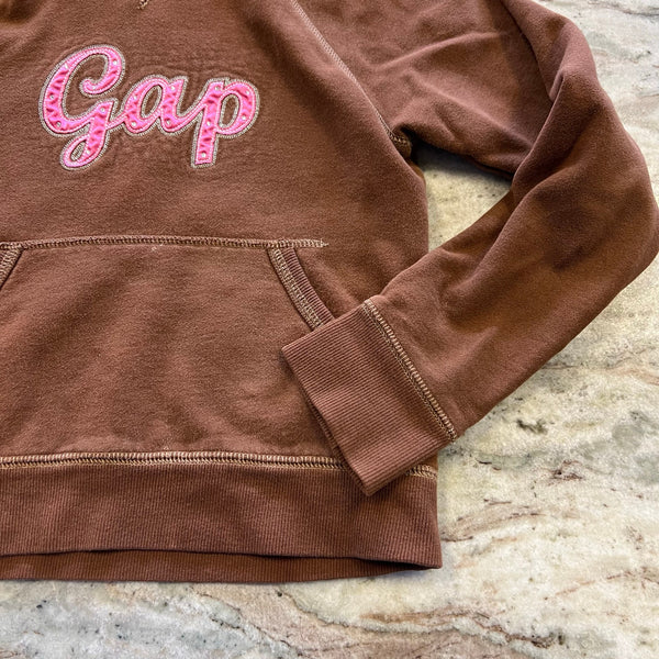 Gap Brown + Pink Girls Hoodie Medium (8)