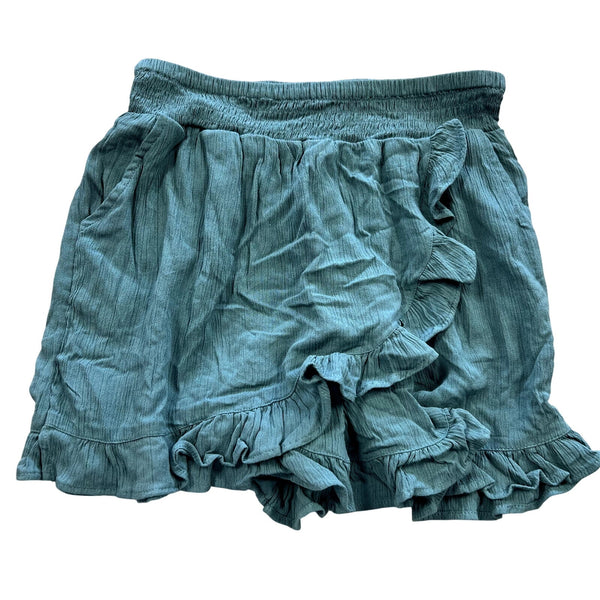 Girls Teal Ruffle Skort Size Small
