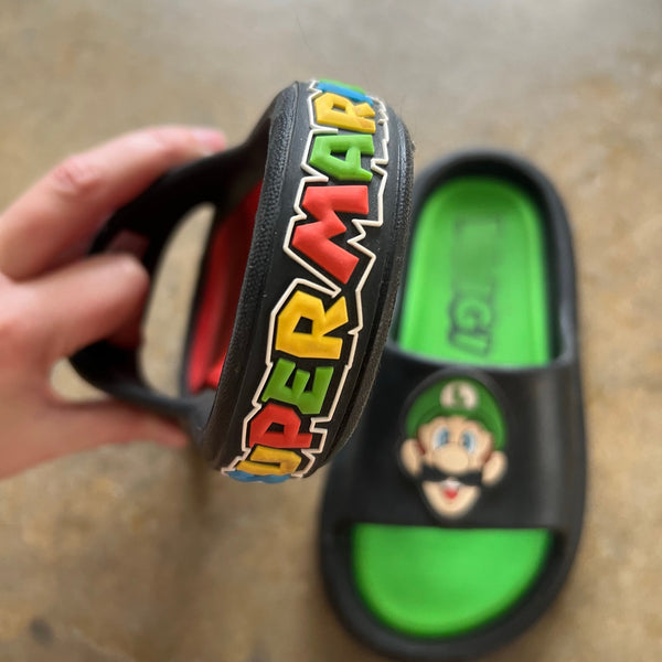 Super Mario Brothers Slid On Sandals Size Youth 1
