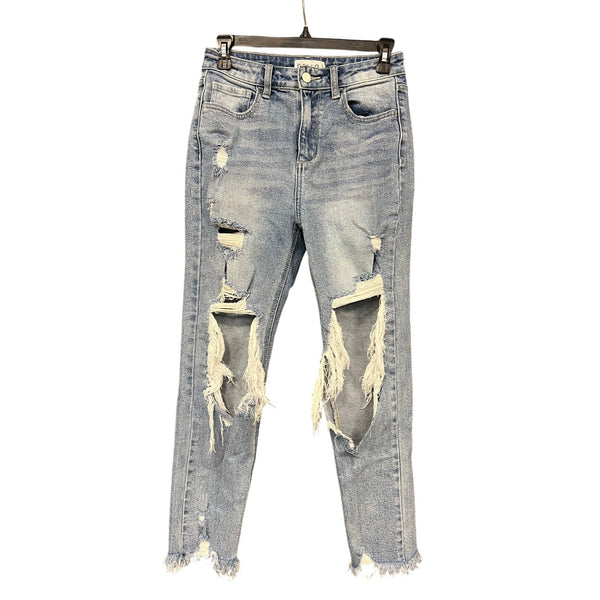 Cello Distressed Cropped Ankle Jeans Size 1