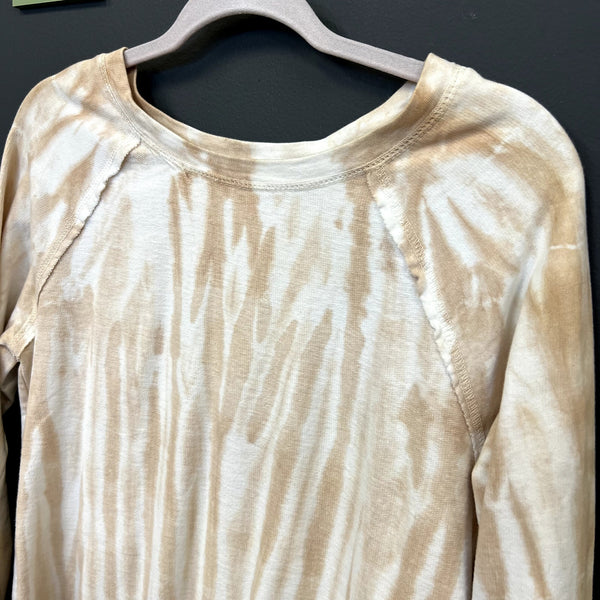Women's Brown + White Tie Dye Pullover Size Small