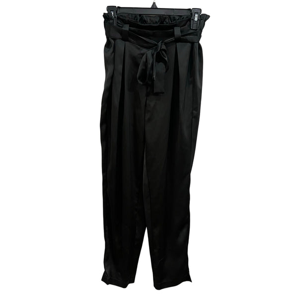 Rachel Zoe Black Satin Dress Pants Small