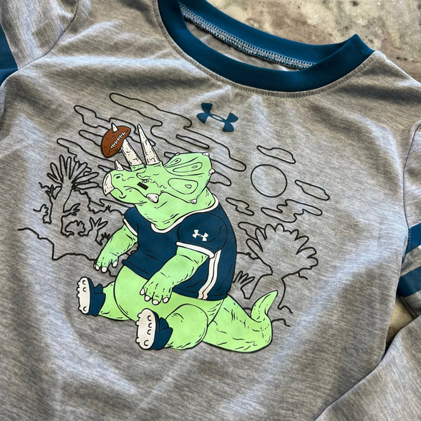 Under Armour Boys Long Sleeve Dinosaur Football Graphic Tee 18 Mo