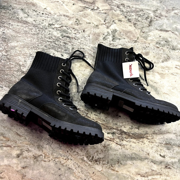 NWT Blowfish Malibu Reilly Lace Up Black Combat Boots Size 10