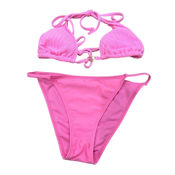 Wild Fable Light Pink Butterfly Detail Bikini Set Small