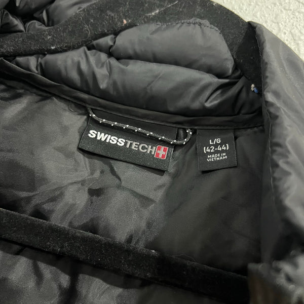 NWOT Men's Swiss Tech Black Puffer Vest Large
