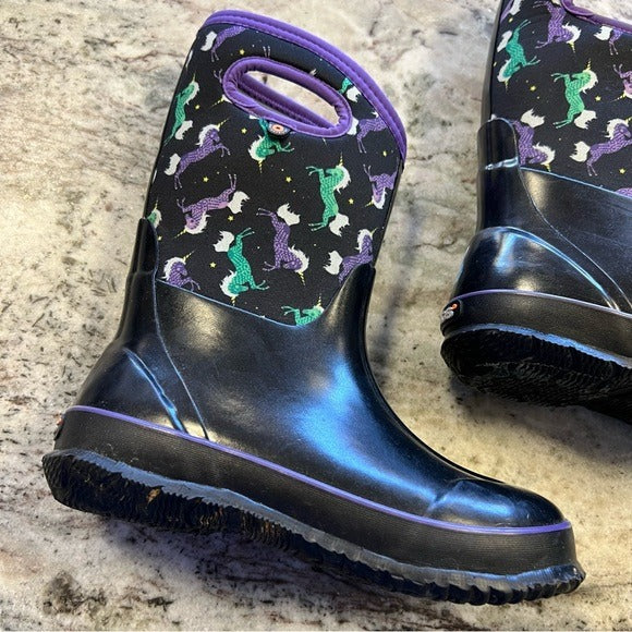 Bogs Unicorn Classic High Waterproof Insulated Rubber Neoprene Rain Boot Size 4