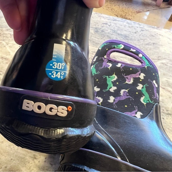 Bogs Unicorn Classic High Waterproof Insulated Rubber Neoprene Rain Boot Size 4